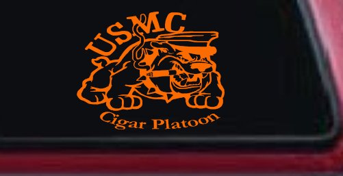 USMC Cigar Platoon Military Car or Truck Window Decal Sticker