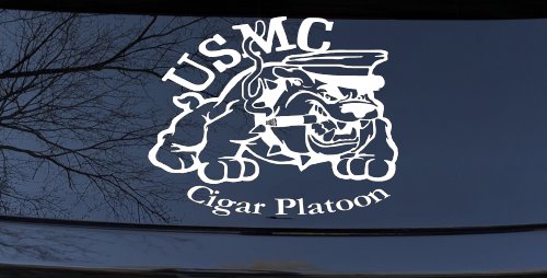 USMC Cigar Platoon Military Car or Truck Window Decal Sticker