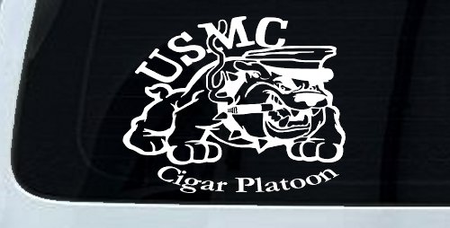 USMC Cigar Platoon Military Car or Truck Window Decal Sticker