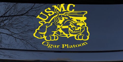 USMC Cigar Platoon Military Car or Truck Window Decal Sticker