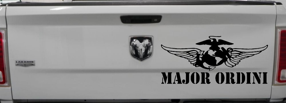 USMC Major Ordini Military Car or Truck Window Decal Sticker