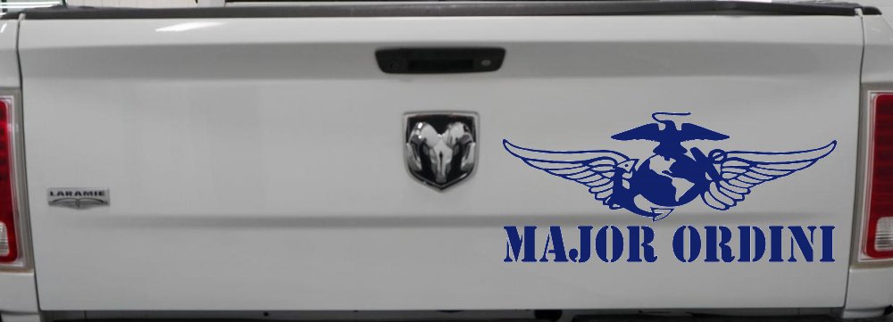 USMC Major Ordini Military Car or Truck Window Decal Sticker
