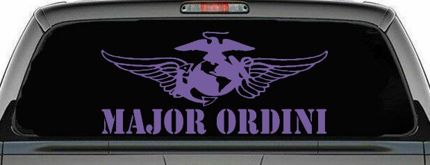 USMC Major Ordini Military Car or Truck Window Decal Sticker