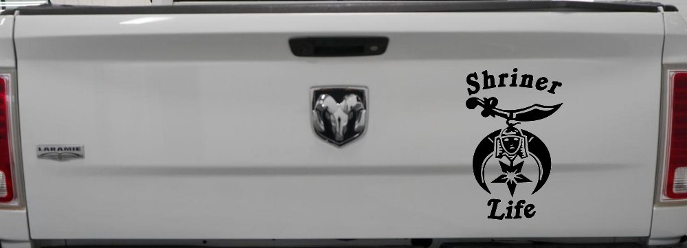Shriner Life Car or Truck Window Decal Sticker (Black)