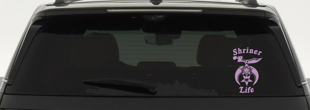 Shriner Life Car or Truck Window Decal Sticker (Lilac)