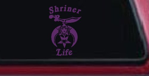Shriner Life Car or Truck Window Decal Sticker (Violet)