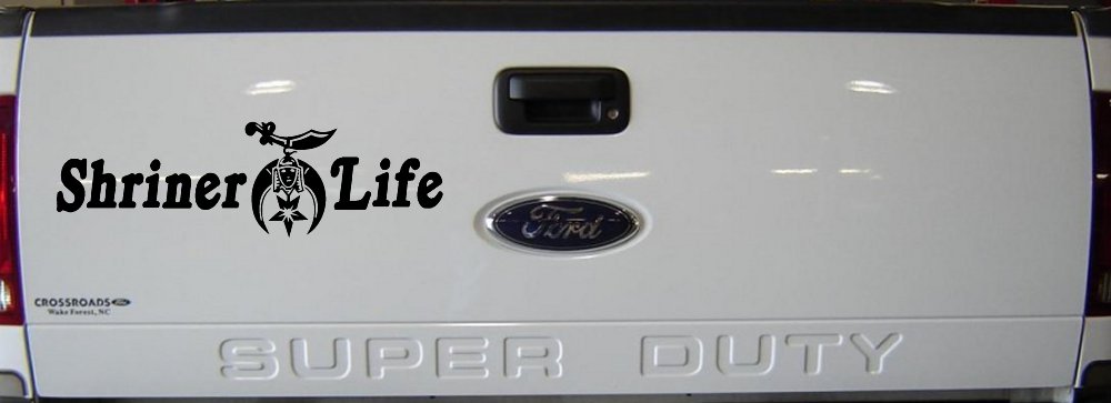 Shriner Life Car or Truck Window Decal Sticker (Black)