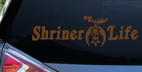 Shriner Life Car or Truck Window Decal Sticker (Copper)
