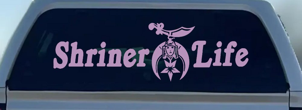 Shriner Life Car or Truck Window Decal Sticker (Lilac)