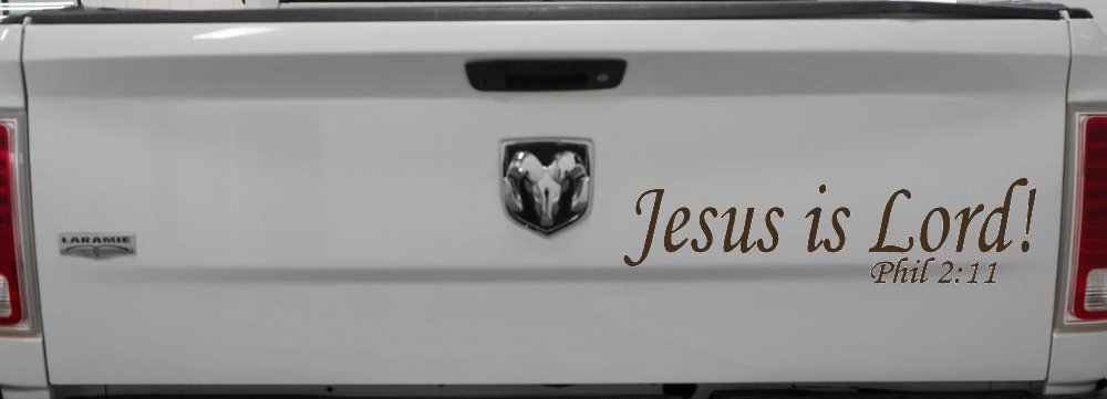 Jesus Is Lord Philippians 2:11 Christian Car or Truck Window Decal Sticker