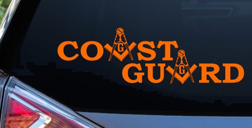Coast Guard Masonic Freemason Masonic Military Car or Truck Window Decal Sticker