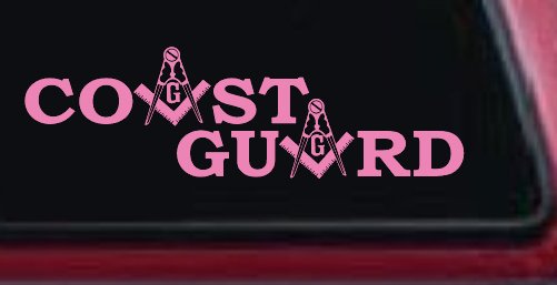 Coast Guard Masonic Freemason Masonic Military Car or Truck Window Decal Sticker