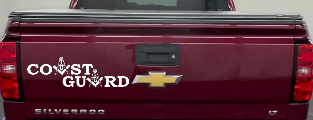 Coast Guard Masonic Freemason Masonic Military Car or Truck Window Decal Sticker