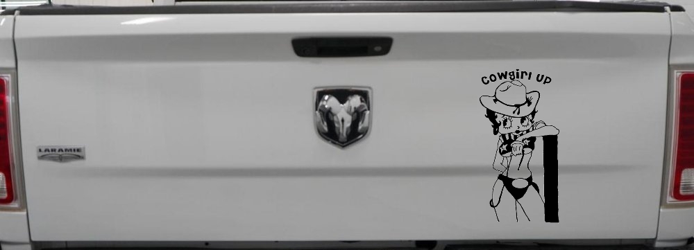 Cowgirl Up Betty Boop Country Car or Truck Window Decal Sticker