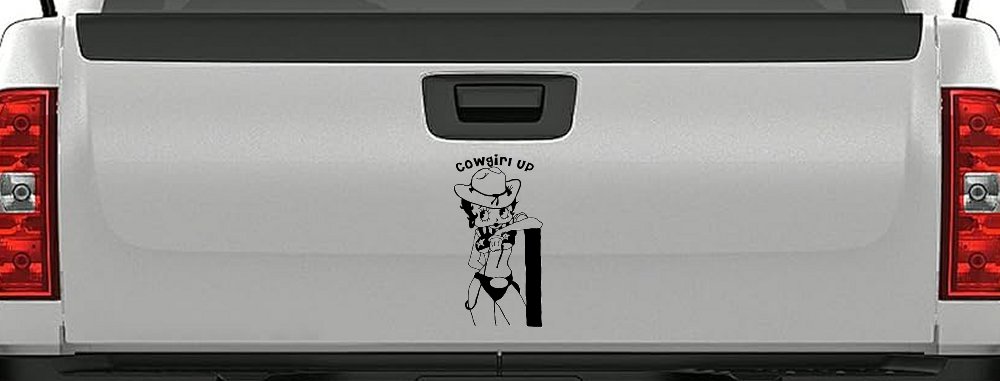 Cowgirl Up Betty Boop Country Car or Truck Window Decal Sticker