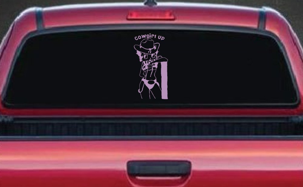 Cowgirl Up Betty Boop Country Car or Truck Window Decal Sticker
