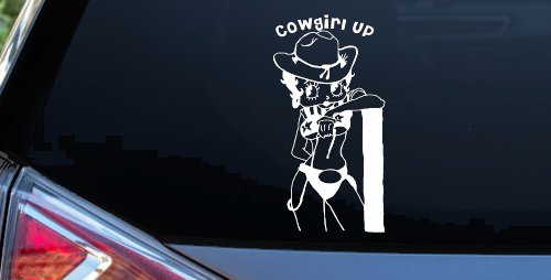 Cowgirl Up Betty Boop Country Car or Truck Window Decal Sticker