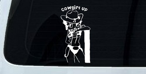 Cowgirl Up Betty Boop Country Car or Truck Window Decal Sticker