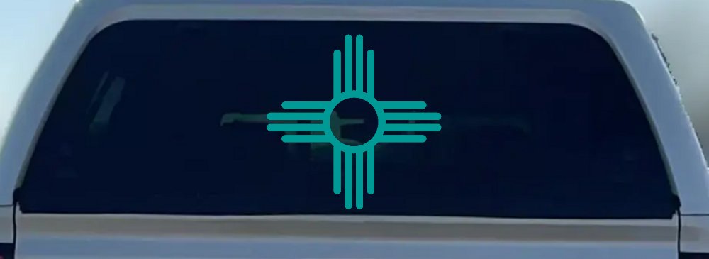 Native American Indian Sun Western Car or Truck Window Decal Sticker