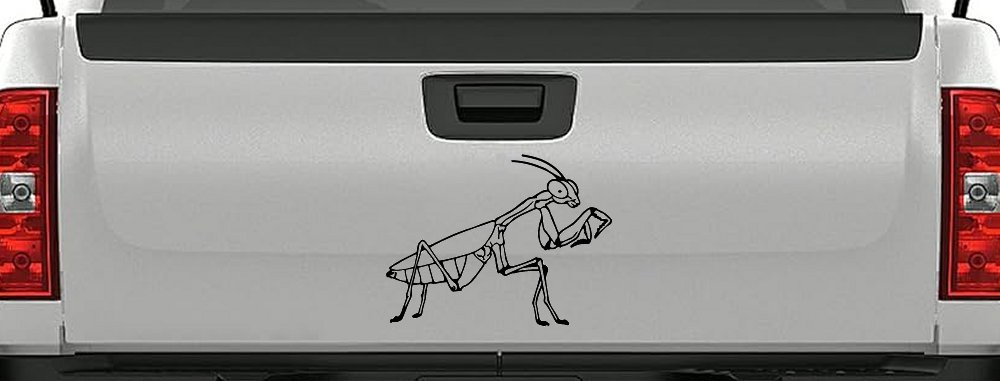 Praying Mantis Animals Car or Truck Window Decal Sticker (Black)