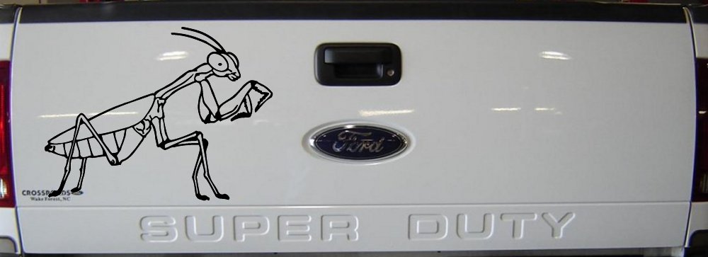 Praying Mantis Animals Car or Truck Window Vinyl Decal Sticker (Black)