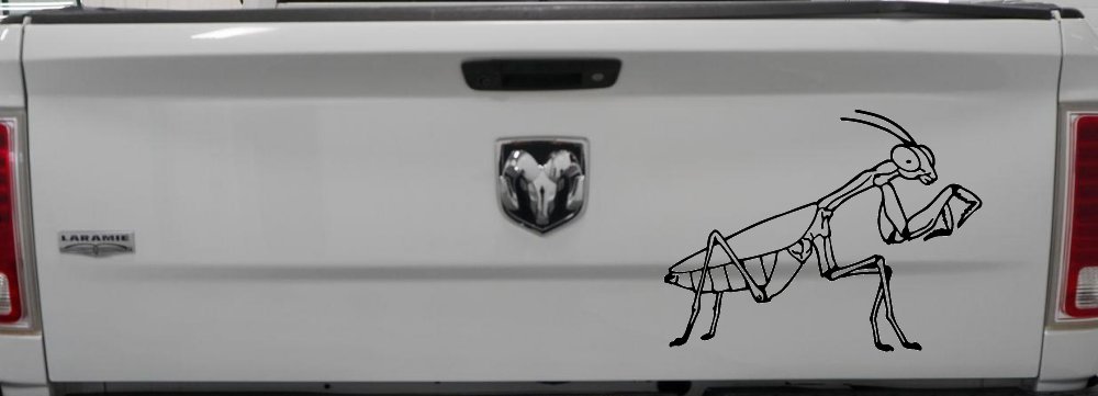 Praying Mantis Animals Car or Truck Window Vinyl Decal Sticker (Black)