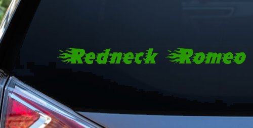 Redneck Romeo Country Car or Truck Window Decal Sticker (Lime)