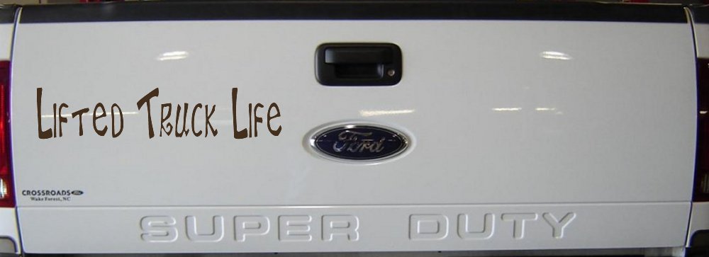 Lifted Truck Life Off Road Car or Truck Window Decal Sticker (Brown)