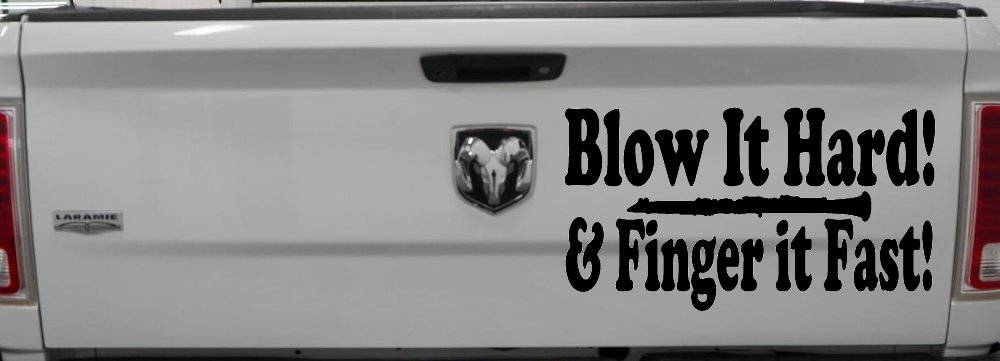 Blow Hard Finger Fast Funny Band Clarinet Music Car or Truck Window Decal Sticker