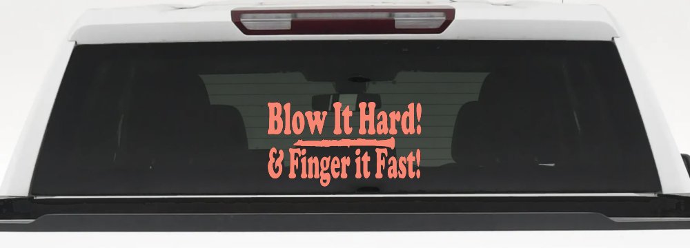 Blow Hard Finger Fast Funny Band Clarinet Music Car or Truck Window Decal Sticker (Coral)