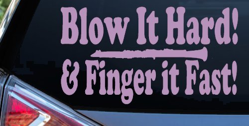 Blow Hard Finger Fast Funny Band Clarinet Music Car or Truck Window Decal Sticker