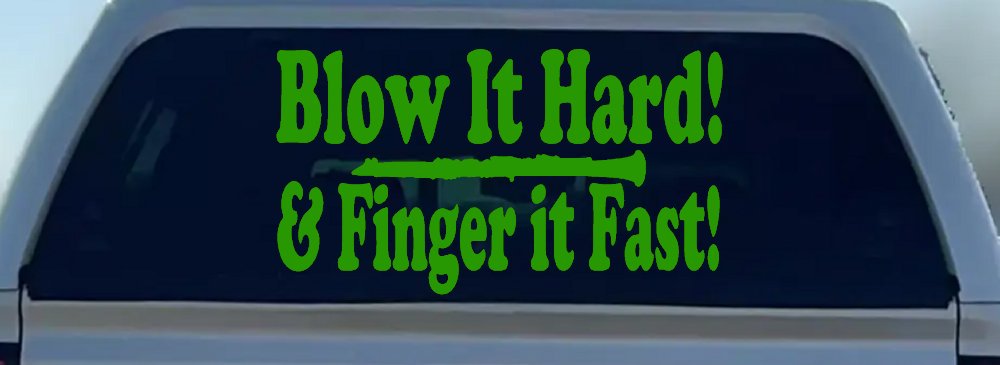 Blow Hard Finger Fast Funny Band Clarinet Music Car or Truck Window Decal Sticker