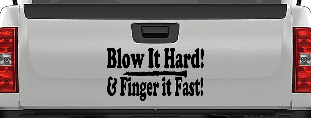Blow Hard Finger Fast Funny Band Clarinet Music Car or Truck Window Decal Sticker