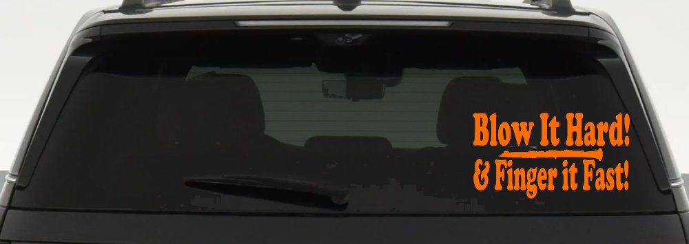 Blow Hard Finger Fast Funny Band Clarinet Music Car or Truck Window Decal Sticker