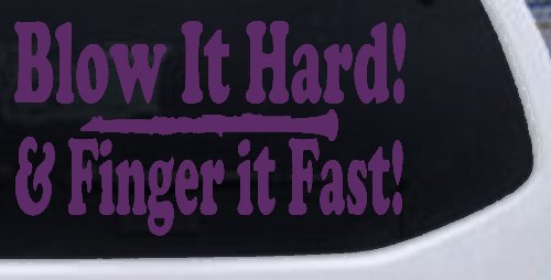 Blow Hard Finger Fast Funny Band Clarinet Music Car or Truck Window Decal Sticker