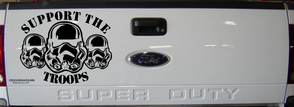 Support The Storm Troopers  Sci Fi Car or Truck Window Vinyl Decal Sticker (Black)