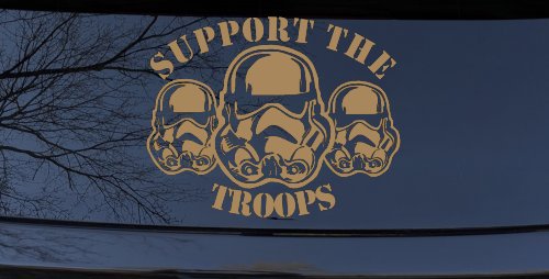 Support The Storm Troopers  Sci Fi Car or Truck Window Decal Sticker (Light Brown)