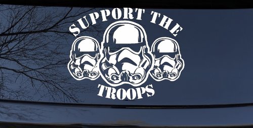 Support The Storm Troopers  Sci Fi Car or Truck Window Decal Sticker