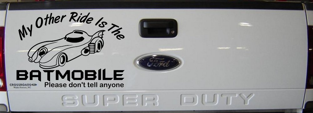 Funny My Other Ride is the Batmobile Sci Fi Car or Truck Window Decal Sticker