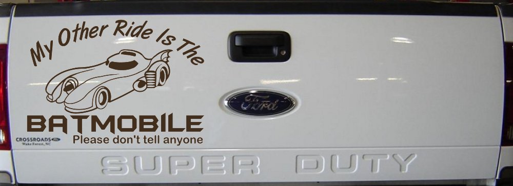 Funny My Other Ride is the Batmobile Sci Fi Car or Truck Window Decal Sticker