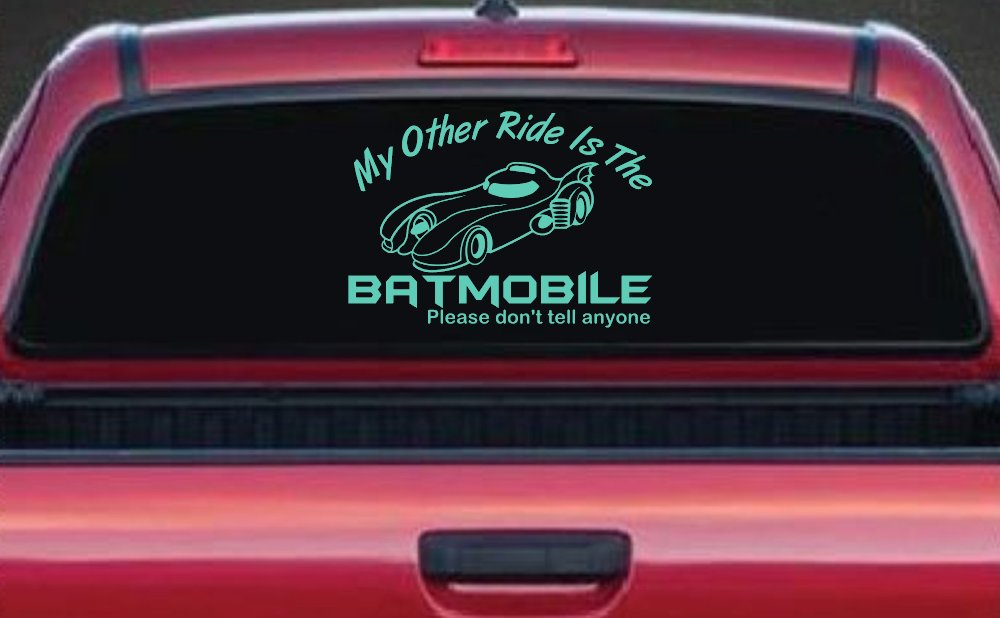 Funny My Other Ride is the Batmobile Sci Fi Car or Truck Window Vinyl Decal Sticker (Mint)