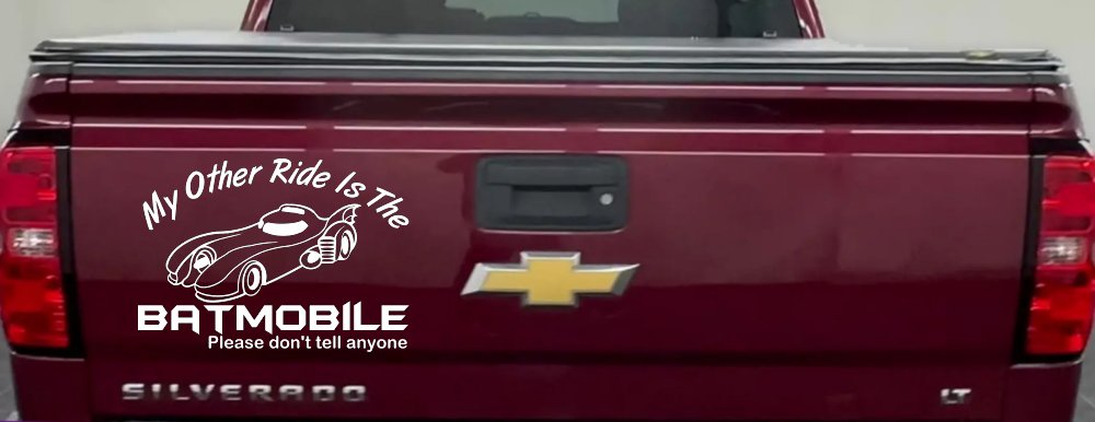 Funny My Other Ride is the Batmobile Sci Fi Car or Truck Window Decal Sticker