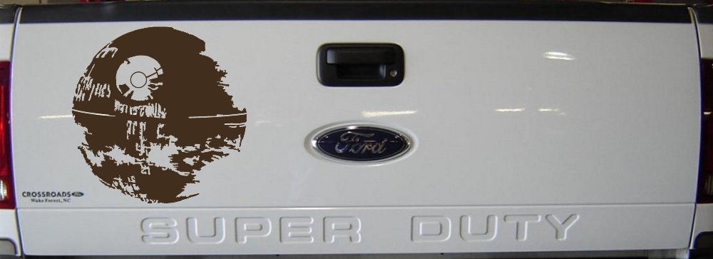Death Star Sci Fi Car or Truck Window Decal Sticker (Brown)