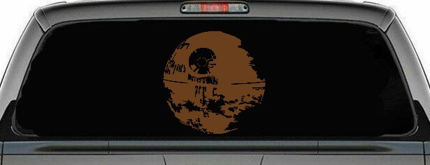 Death Star Sci Fi Car or Truck Window Decal Sticker (Copper)