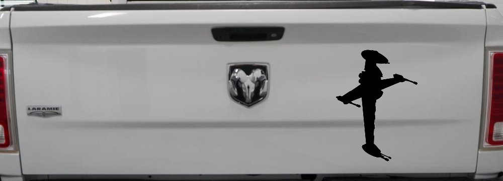 B Wing Sci Fi Car or Truck Window Decal Sticker (Black)