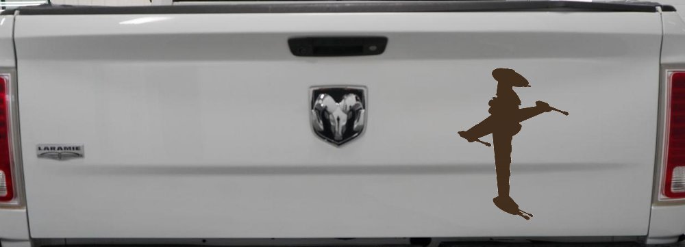 B Wing Sci Fi Car or Truck Window Decal Sticker (Brown)