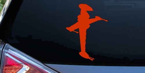 B Wing Sci Fi Car or Truck Window Decal Sticker (Orange Red)