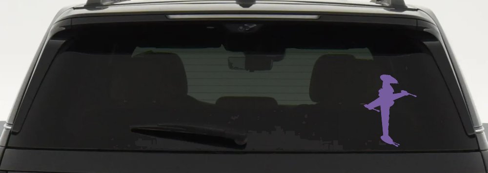 B Wing Sci Fi Car or Truck Window Decal Sticker (Purple)