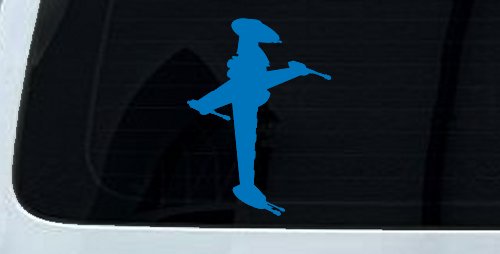 B Wing Sci Fi Car or Truck Window Decal Sticker (Sky Blue)