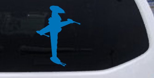 B Wing Sci Fi Car or Truck Window Decal Sticker (Sky Blue)